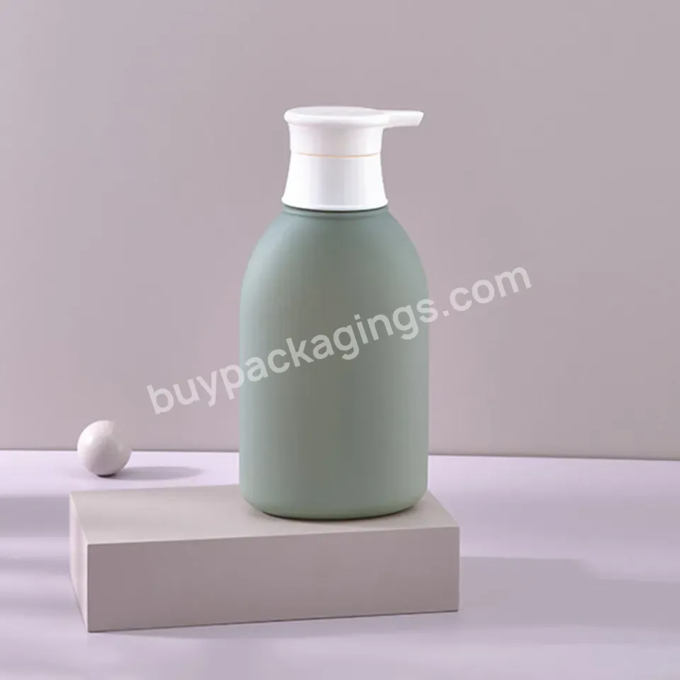 500ml 300ml Round Shoulder Hdpe Plastic Sanitizer Spray Bottle Shampoo Container Bottle With Lotion Pump