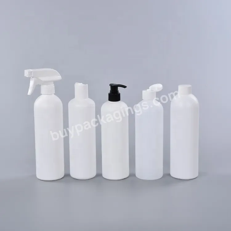 500ml 500 Ml 17 0z 17oz 200ml 300ml 400ml Round Cylinder Customized Hdpe Pcr Bottle For Packaging Container