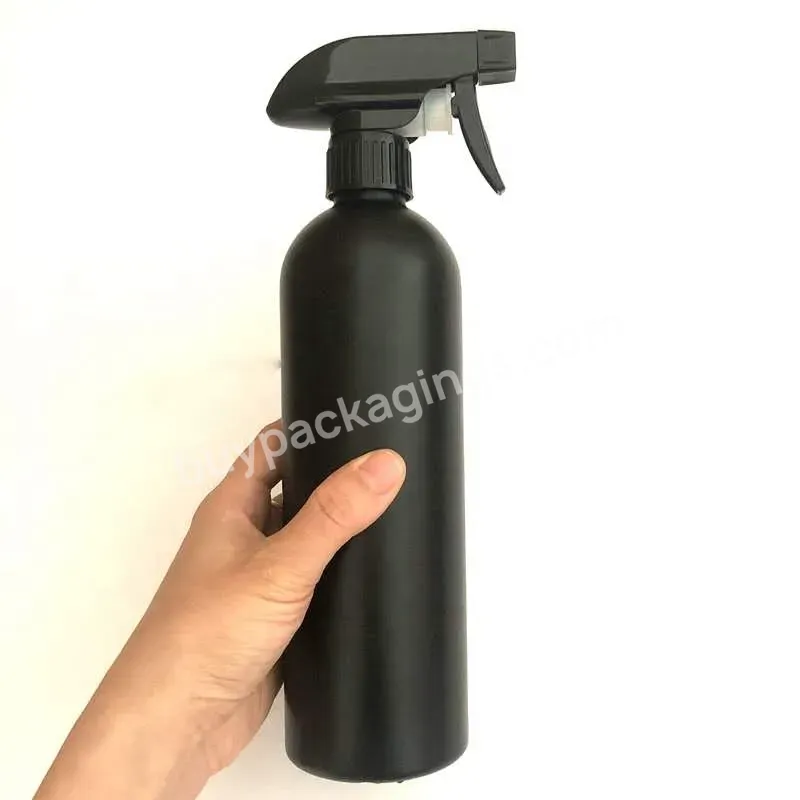 500ml 500 Ml 17 0z 17oz Customized Hdpe Matte Black Empty Cleaner Trigger Spray Bottle