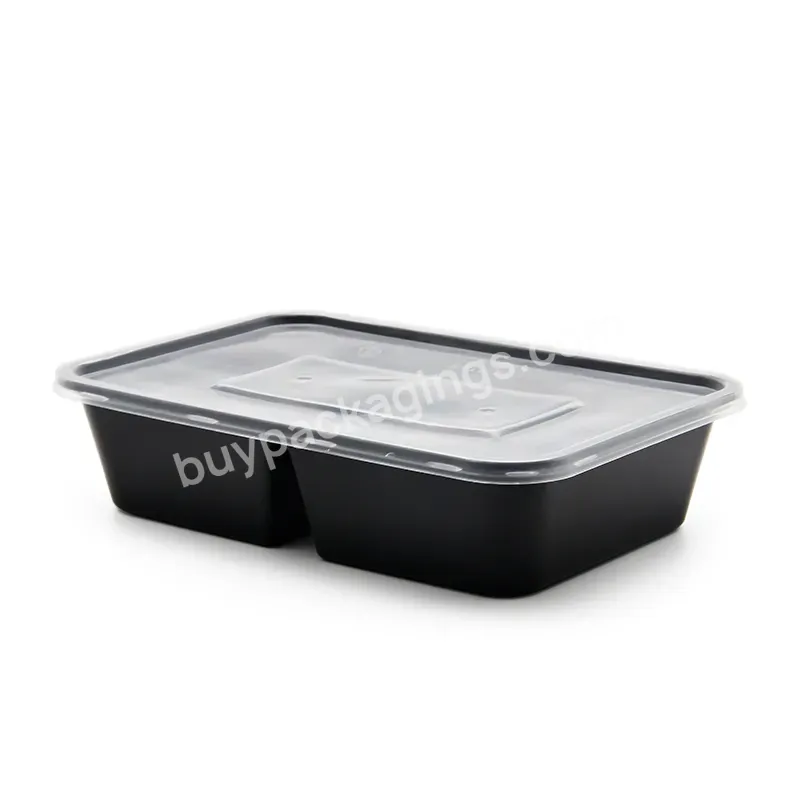 500ml 650ml 750ml Rectangular Take Away Disposable Plastic Box 2 Compartment Microwave Food Container For Leakproof - Buy Disposable Plastic Rectangular Food Container,2 Compartment Rectangular Food Container,2 Compartment Food Container.