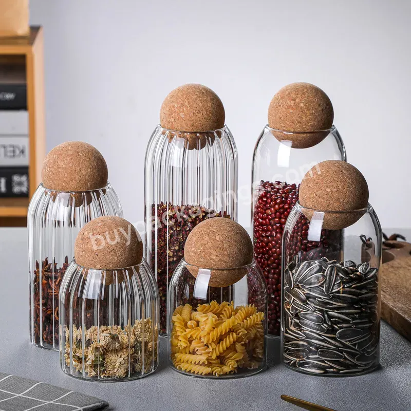 500ml 800ml 1200ml Glass Sealed Kitchen Storage Jar Spherical Coffee Storage Round Ball Bottle Candy Dried Fruit Storage Jar