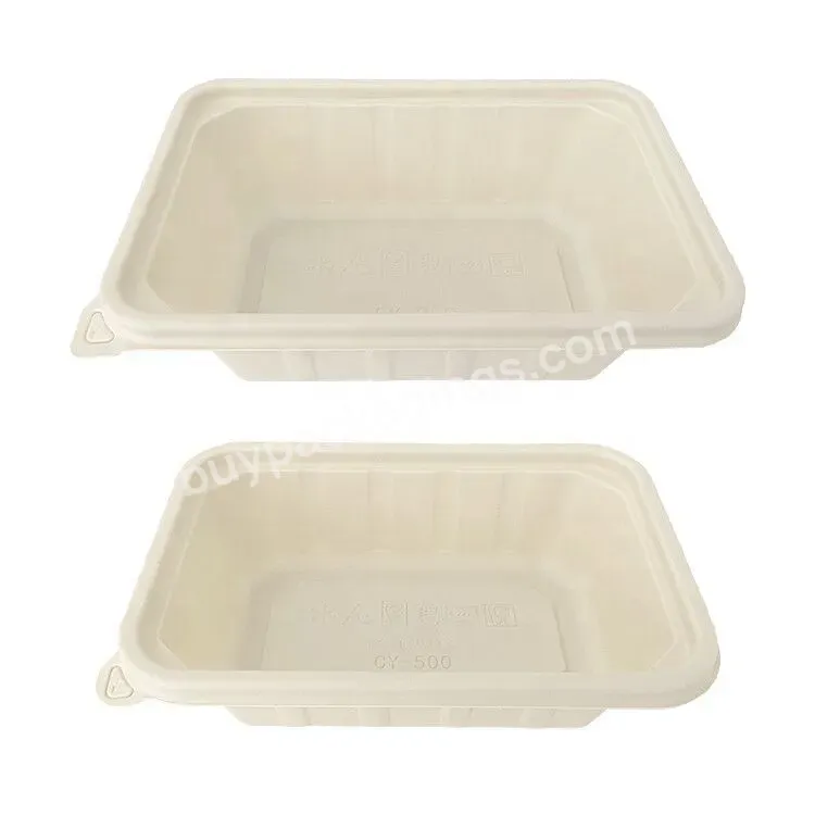 500ml 950ml Corn Starch Biodegradable Disposable Lunch Bento Box Plastic Food Meal Prep Containers With Lid For Food Takeaway