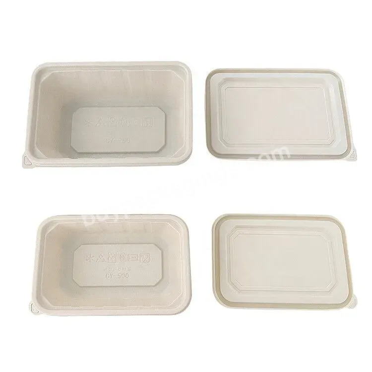 500ml 950ml Corn Starch Biodegradable Disposable Lunch Bento Box Plastic Food Meal Prep Containers With Lid For Food Takeaway