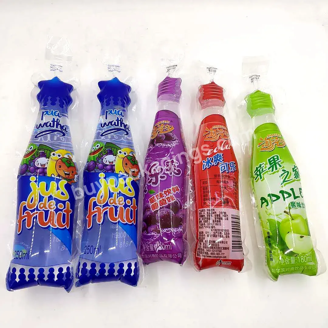 500ml Bottle Shape Bag Water Juice Beverage Preshaped Bag For Beverage Package