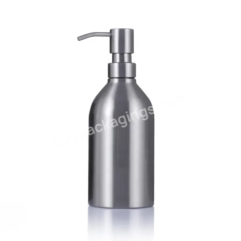 500ml Brushed Pattern Stainless Steel Lotion Bottle Lotion Soap Dispenser Soap Dispenser Shampoo Liquid Bottle