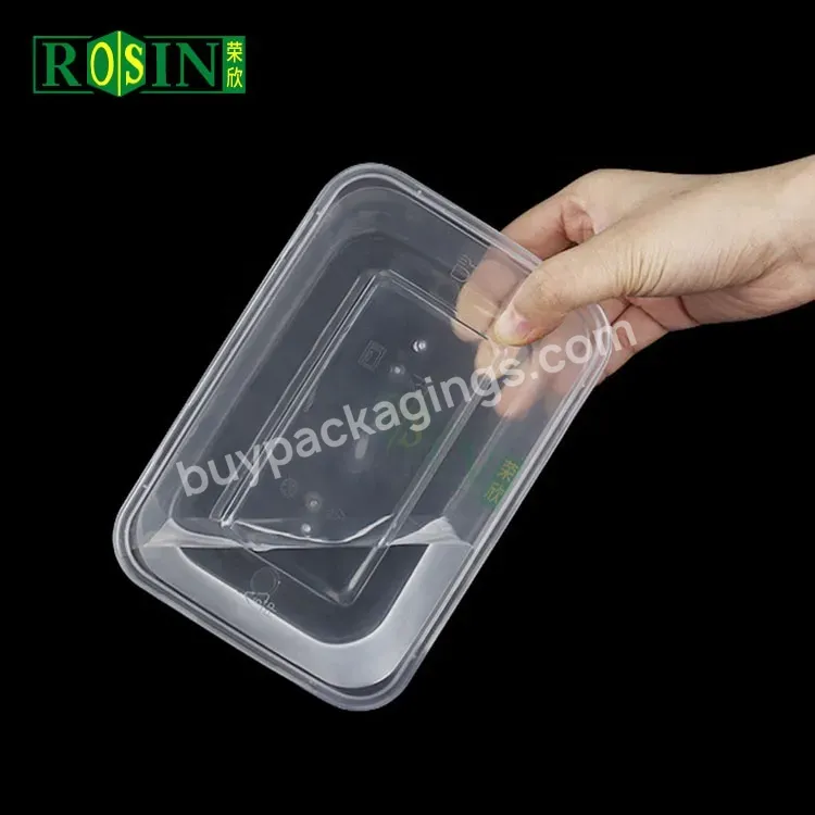 500ml Injection Clear Disposable Plastic Pp Takeaway Storage Food Box Meal Prep Packing Containers With Lid