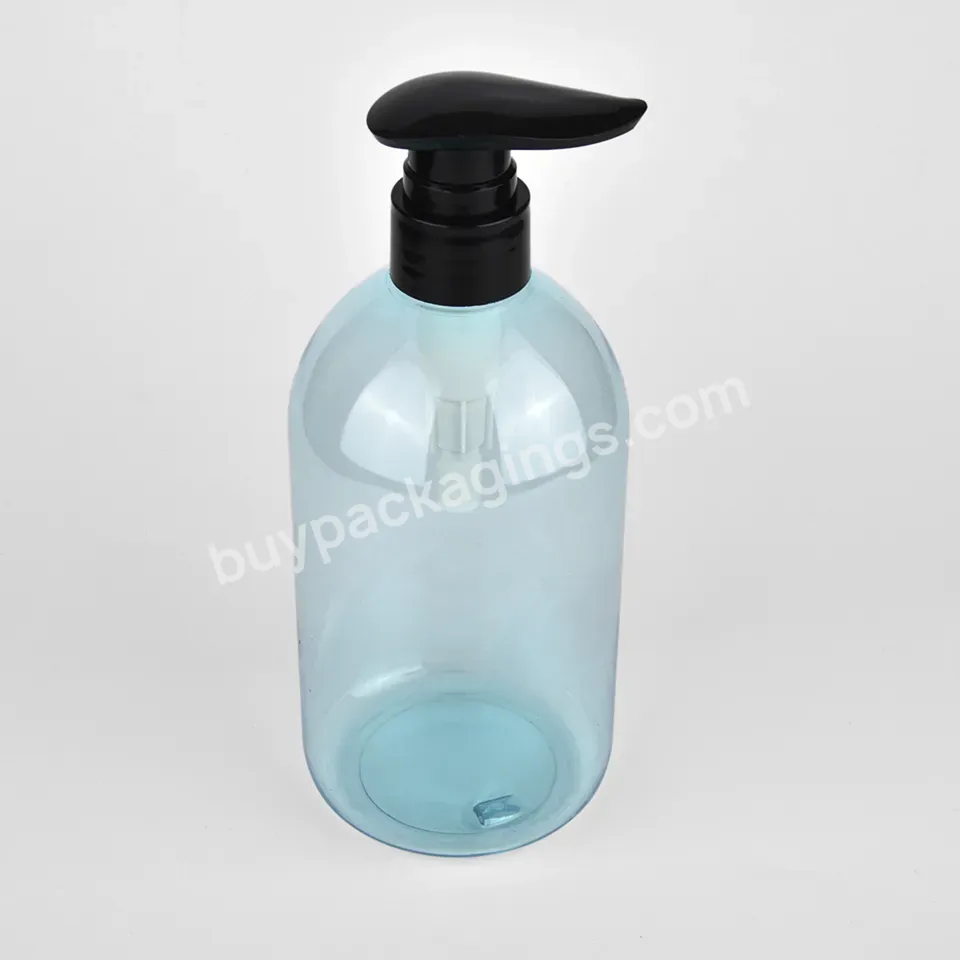 500ml Pet Empty Boston Round Personal Care Packaging Lotion Container Sanitizer Liquid Soap Shampoo Lotion Bottle