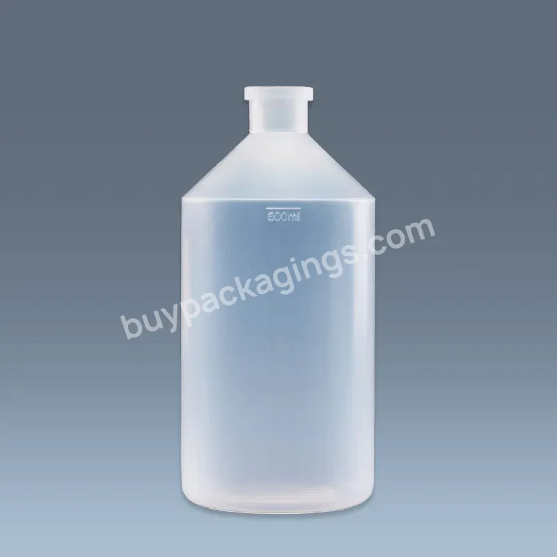 500ml Plastic Hdpe Sterile Antibiotics Vials Injection Vials Vaccine Bottle With Rubber Stopper And Aluminum Cap