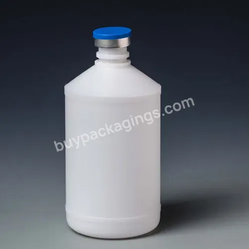 500ml Plastic Hdpe Sterile Antibiotics Vials Injection Vials Vaccine Bottle With Rubber Stopper And Aluminum Cap