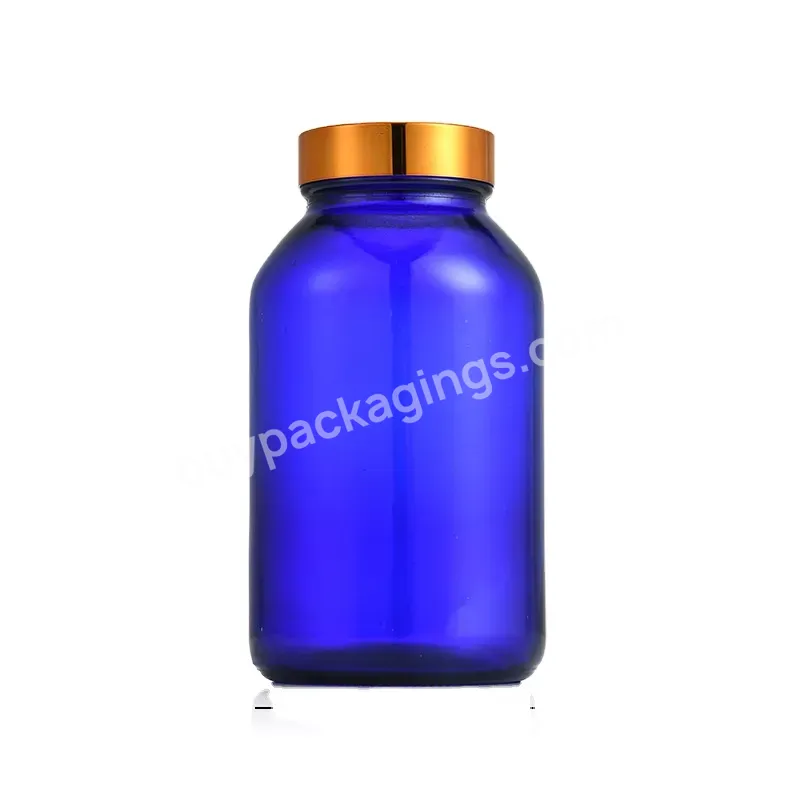 500ml Round Glass Bottles Pharmaceutical Pill Bottle Medicine Capsule Pill Bottles With Screw Cap