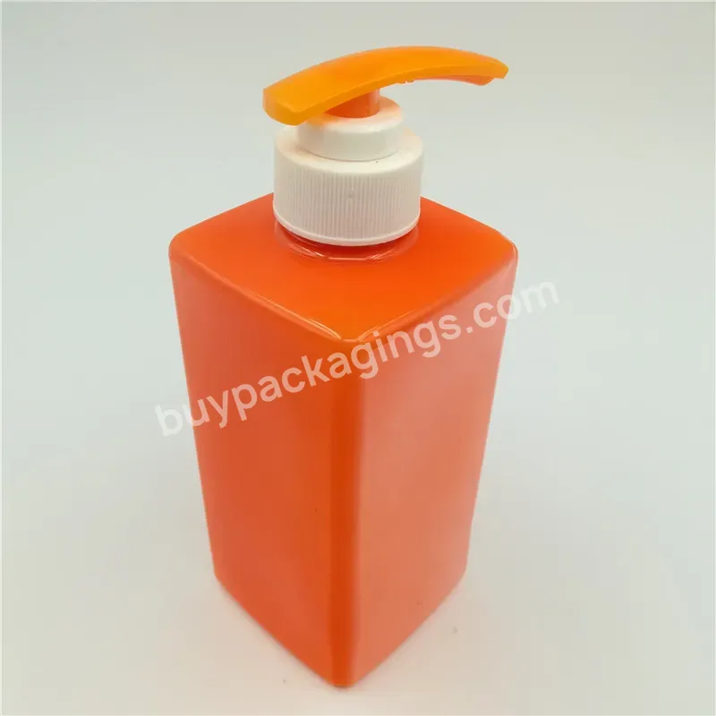 500ml Shampoo Shower Gel Hand Wash Liquid Soap Packaging Lotion Pump Dispenser Container Hdpe Square Jar Empty Plastic Bottle