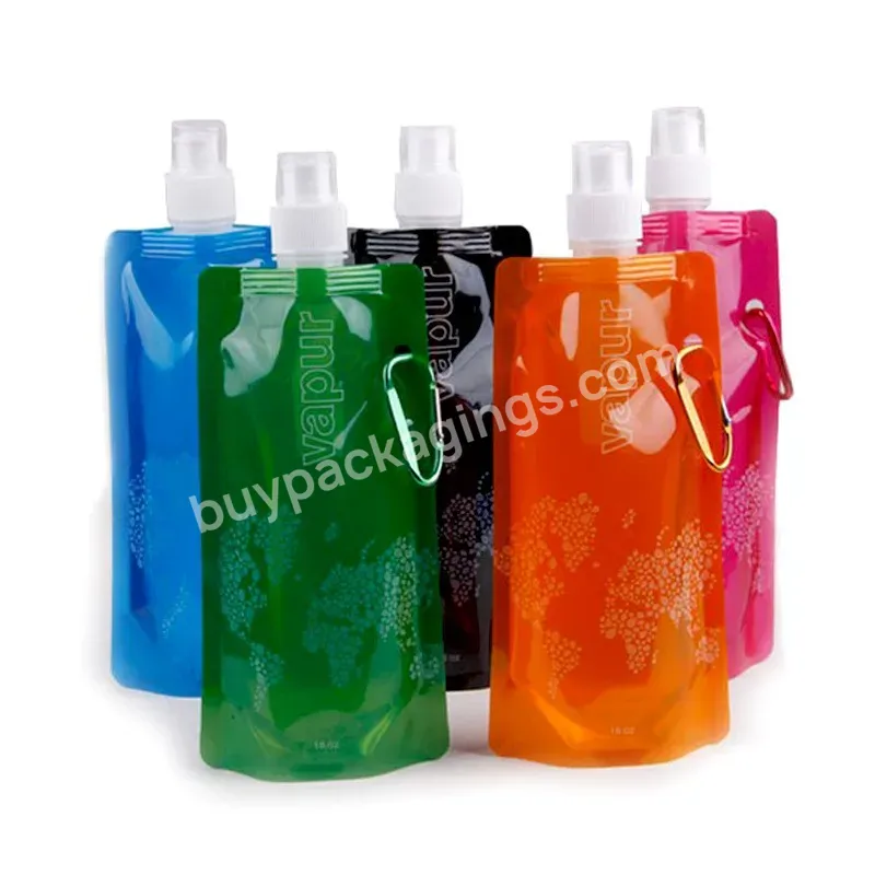 500ml Stand Up Water Pouch With Spout For Outdoor Foldable Liquid Carrying Bag