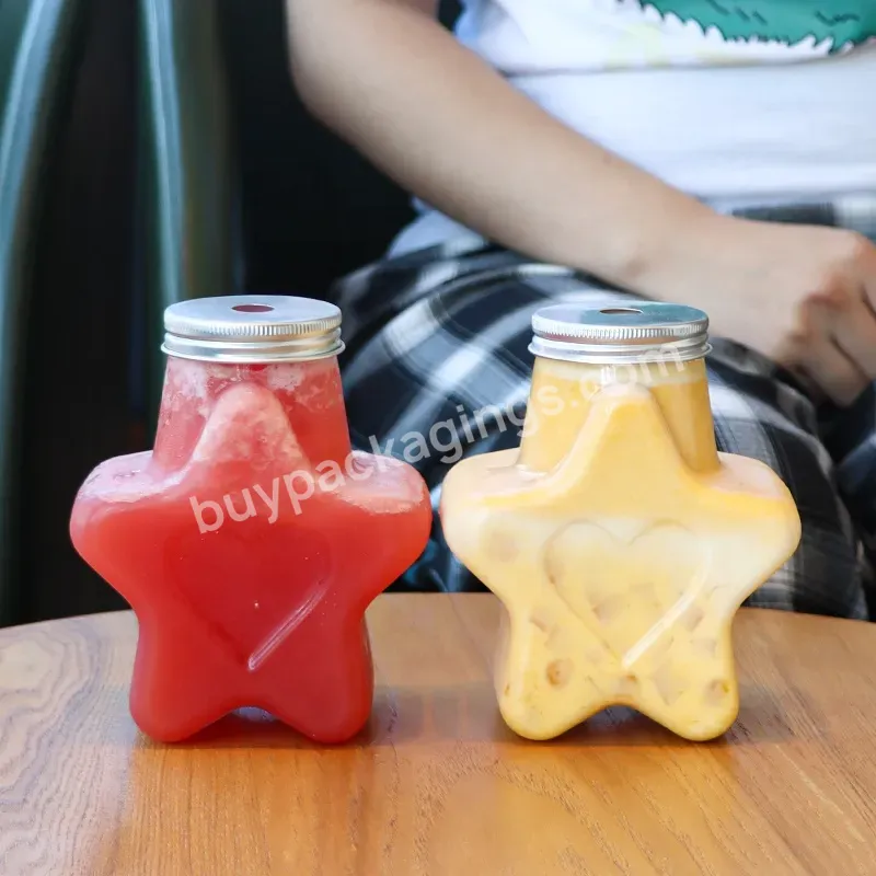 500ml Star Shaped Bottle Empty Candy Plastic Jar Container