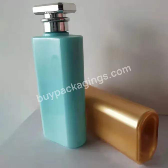 500ml Wholesale Flat Square Custom Color Shampoo Shower Gel Conditioner Plastic Empty Lotion Bottle With Square Top