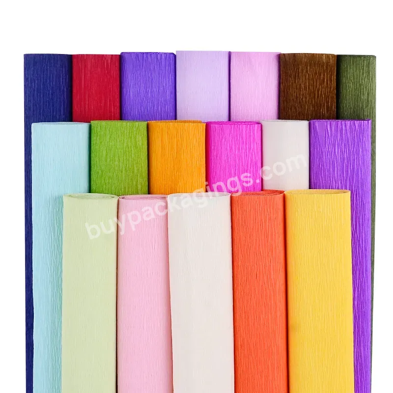 50cm*2.5m Per Roll Packing Crepe Paper Art Craft Paper Diy Colorful Springy Crepe Paper