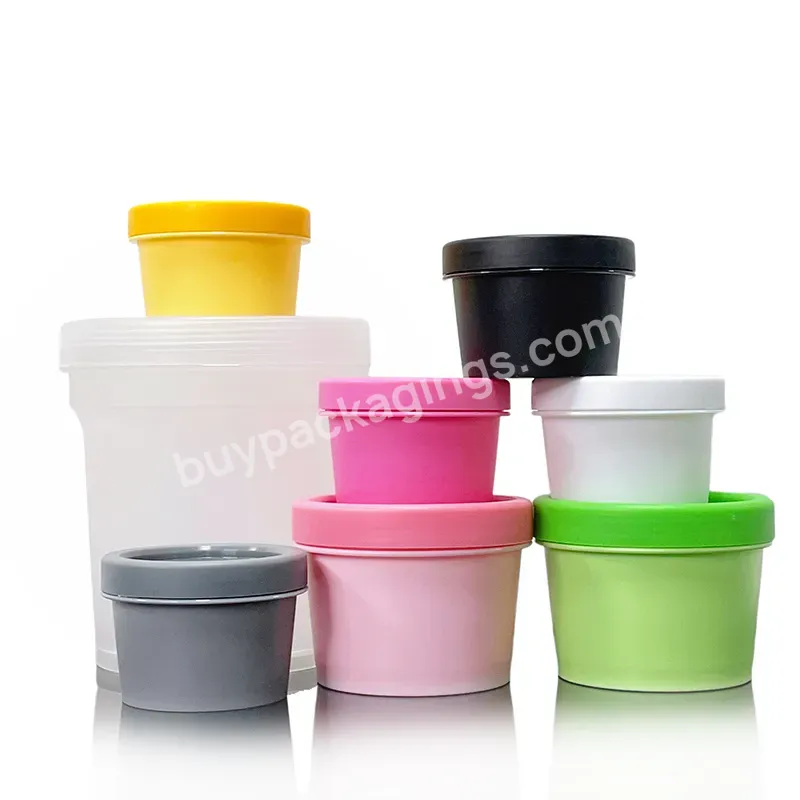 50g 100g 200g 250g Pp Cosmetic Ice Cream Jar Frosted Plastic Clay Body Scrub Containers With Lid For Body Cream