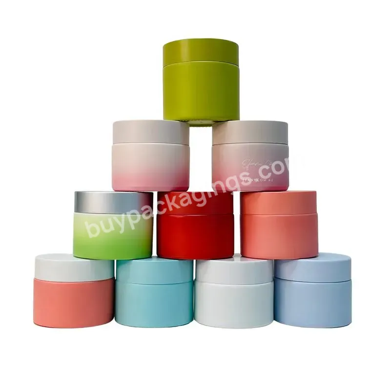 50g 100g 200g Skincare Matte Red Body Butter Powder Lip Mask Scrub Bath Salts Containers Glass Cream Cosmetic Jars With Lid