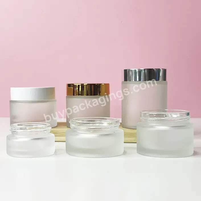 50g 100g Popular New Shape Good Quality Green Facial Cream Glass Jar For Facial Body Cream