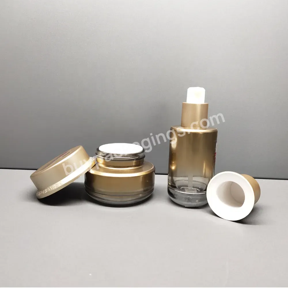 50g 100ml Luxury Glass Face Cream Jars Lotion Bottle For Cosmetic Skin Care Packaging