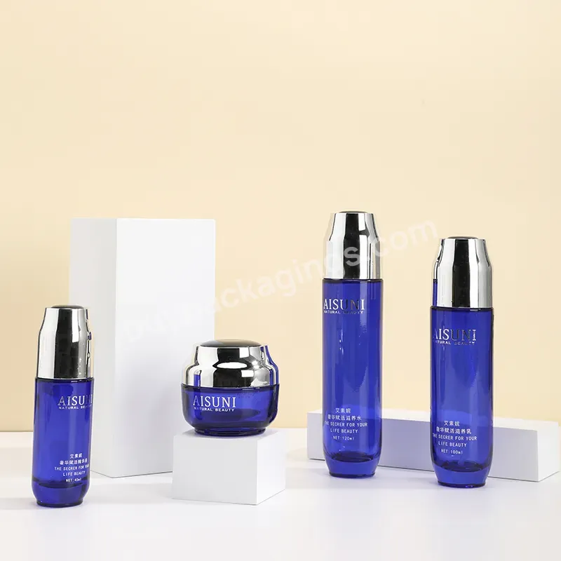 50g 40ml 100ml 120ml Luxury Cosmetic Glass Bottle Set Skincare Container Manufacturer Skincare Cosmetic Packaging Container