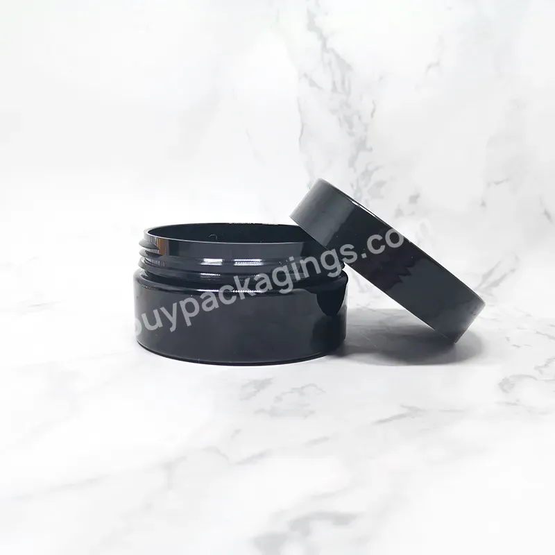 50g 60g 80g 100g Cosmetics Balm Wax Container Black Plastic Pet Jars For Hair Product