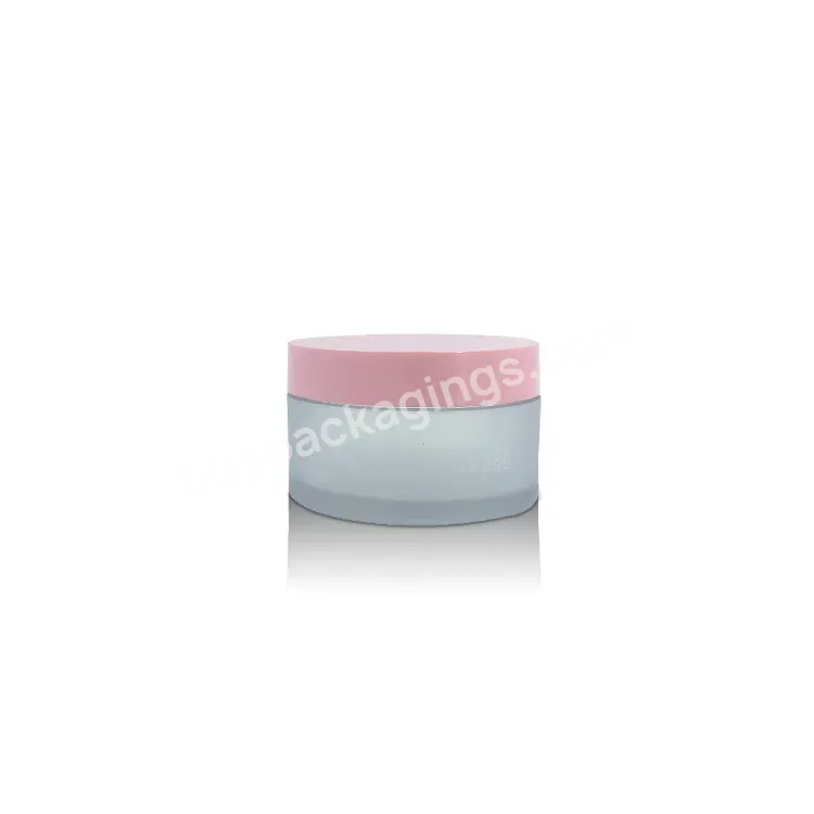 50g 80g 100g Pet Plastic Frosted Empty Body Cream Lip Scrub Container Jars For Cosmetic Body Butter Lotion Manufacturer