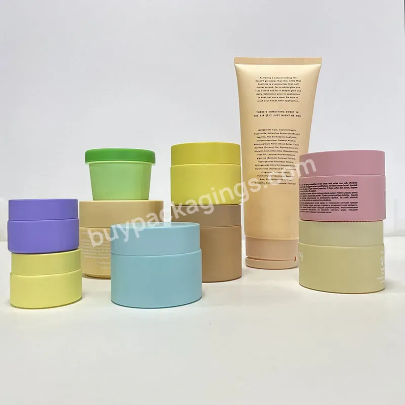 50g Accept Customized Envases Para Cream Pot Skincare Glass Wide Jar Purple Cosmetic Jar