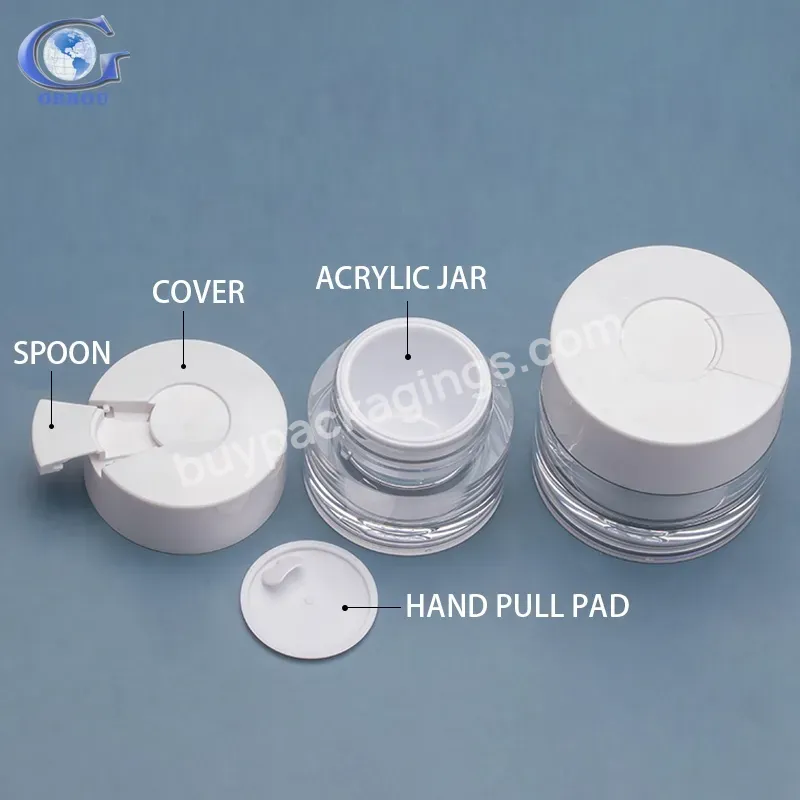 50g Cosmetic Jars Refillable White Transparent Double Wall Plastic Jar With For Cream Lotion Cosmetic Packaging