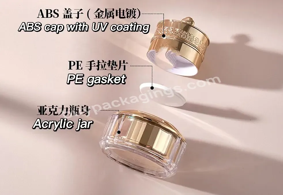 50g Empty Luxury Acrylic Cream Jar Cosmetic Container