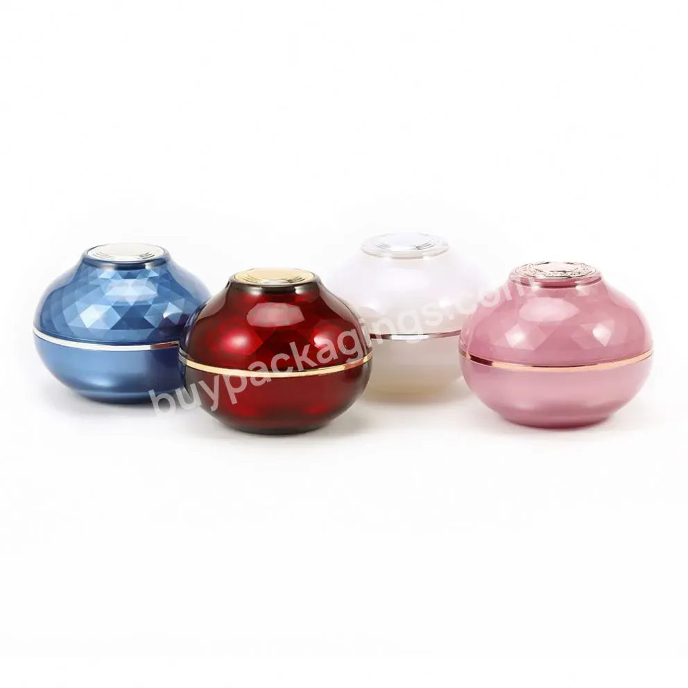 50g Multicolor Light Luxury Cream Jar Cosmetic Packaging Empty Container Onion Shape Plastic Face Cream Jar