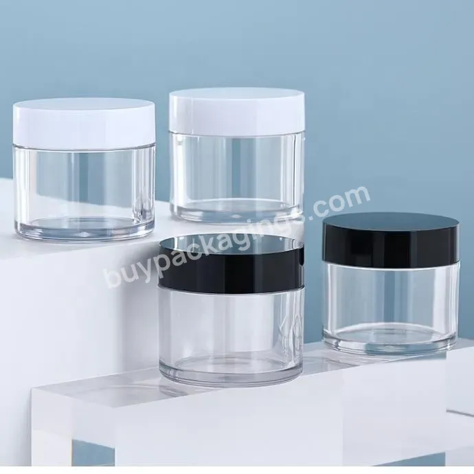 50g Transparent Pet Plastic Jar Cream Container With Lid