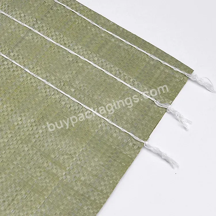 50kg Green Color Pp Woven Bag,Customizable Bulk Feed Carry Storage Bags For Sale Grey Green Pp Woven Bag