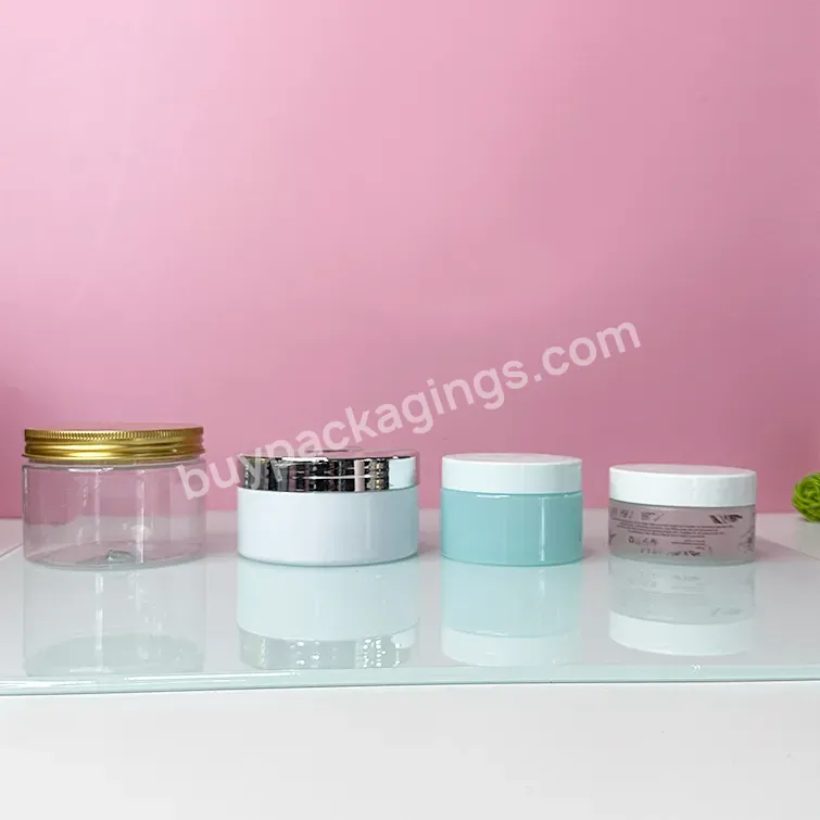 50ml 100ml 120ml 150ml 200ml 250ml 4oz 8oz White Plastic Pet Container Food Jar With Custom Plastic Lid Silver Lid - Buy Pet Container Food,8oz Plastic Jar,Plastic Jar Metal Lid.