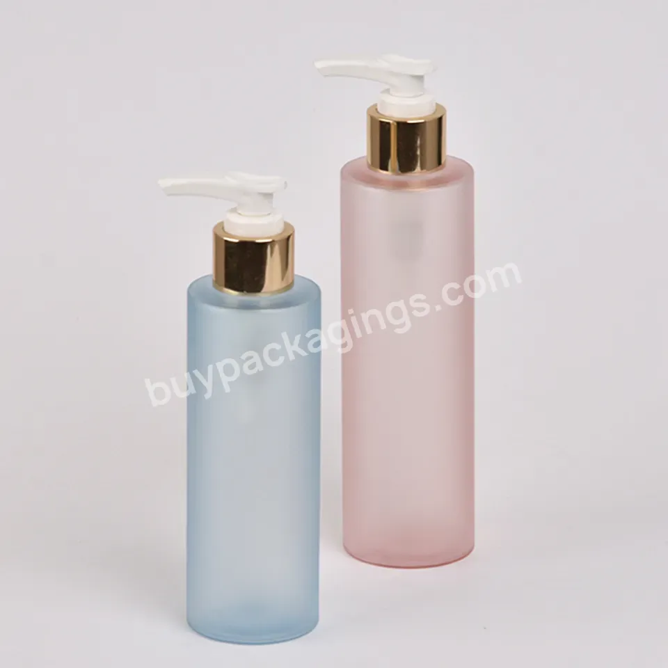 50ml 100ml 120ml Pink Blue Empty Frosted Skincare Serum Lotion Cream Packaging Pet Lotion Bottle