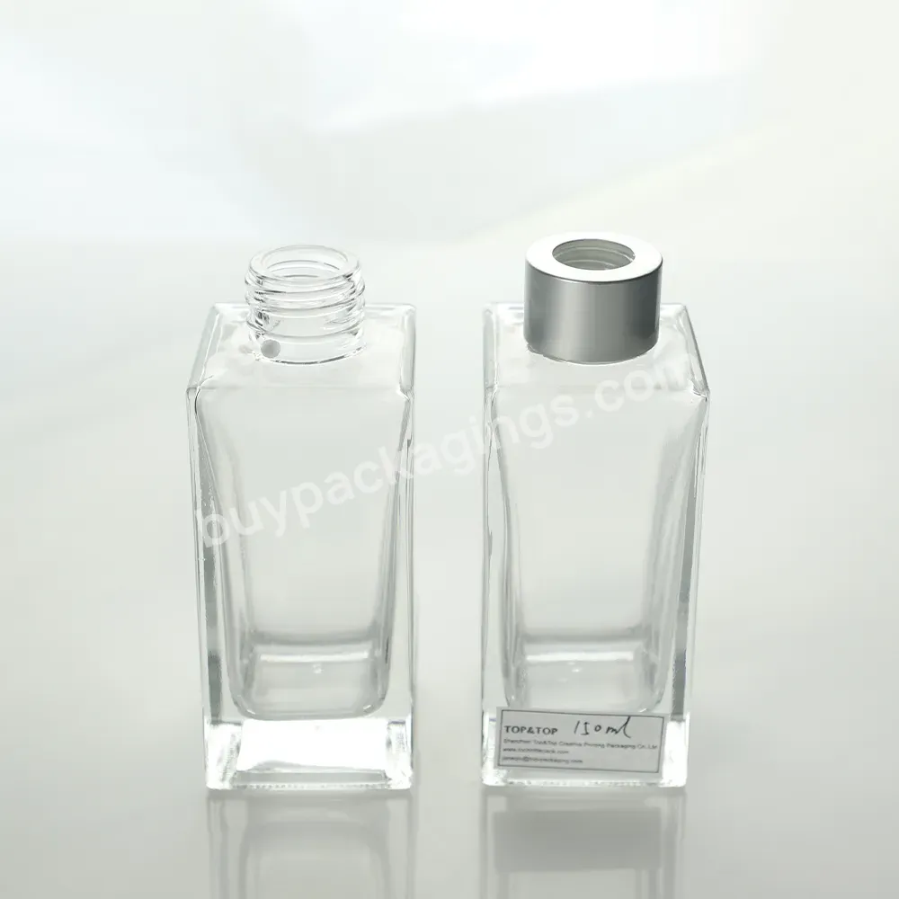 50ml 100ml 150ml 200ml Aroma Clear Cylindrical Spray Parfum Glass Reed Diffuser Bottle With Screw Top