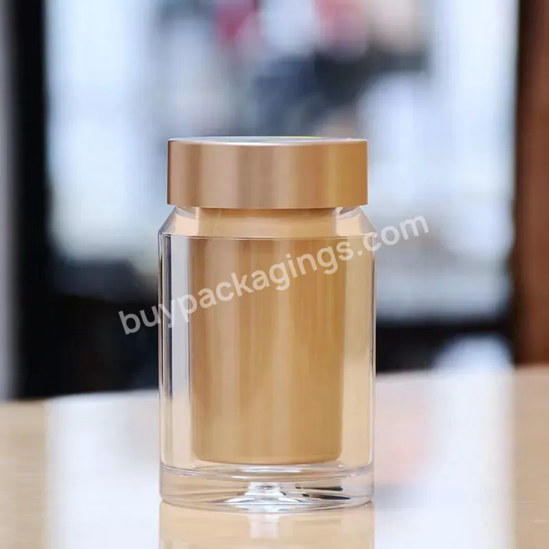 50ml 100ml 150ml Large Capsule Plastic Jar Cosmetics Cream Empty Jar For Skincare Cream Jars Packaging