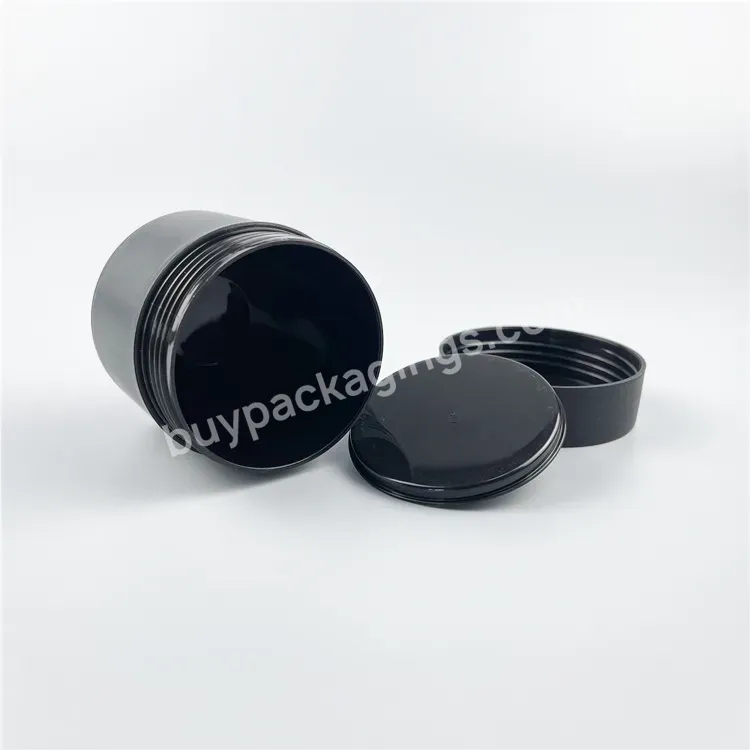 50ml 100ml 200ml 250ml Empty Round Matte Black Plastic Eye Cream Jar With Lid - Buy Cream Jar,Cream Jar,Empty Cream Jar.