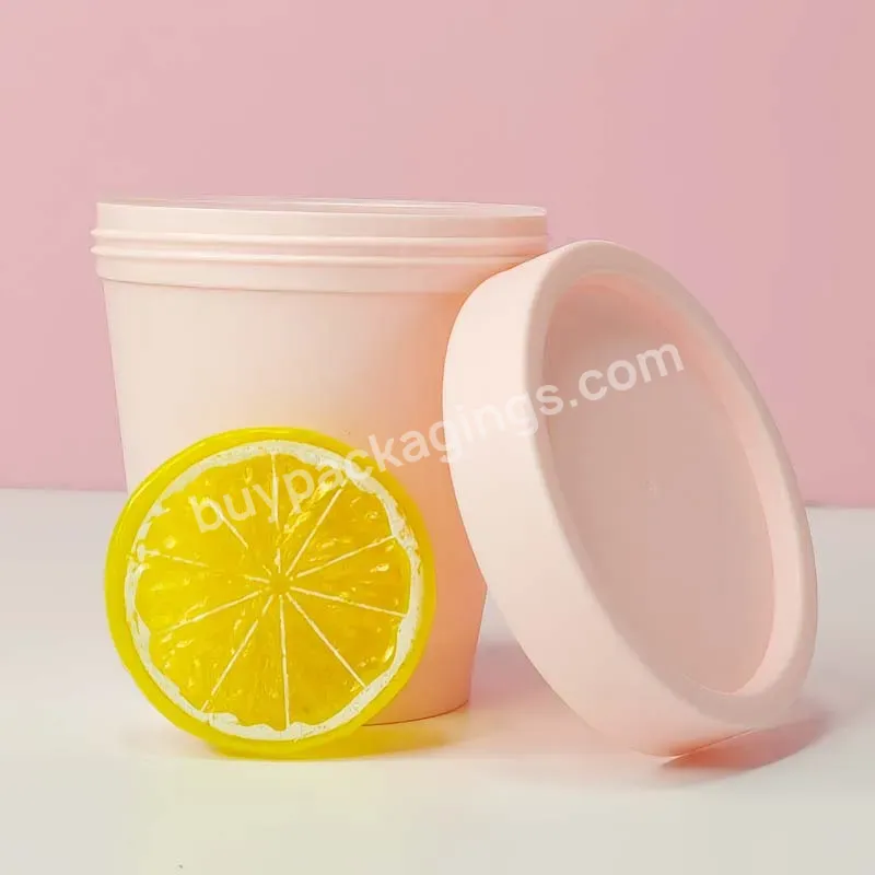 50ml 100ml 200ml White Pink Pp Plastic Wide Mouth Face Cream Cosmetic Scrub Ice Cream Jars