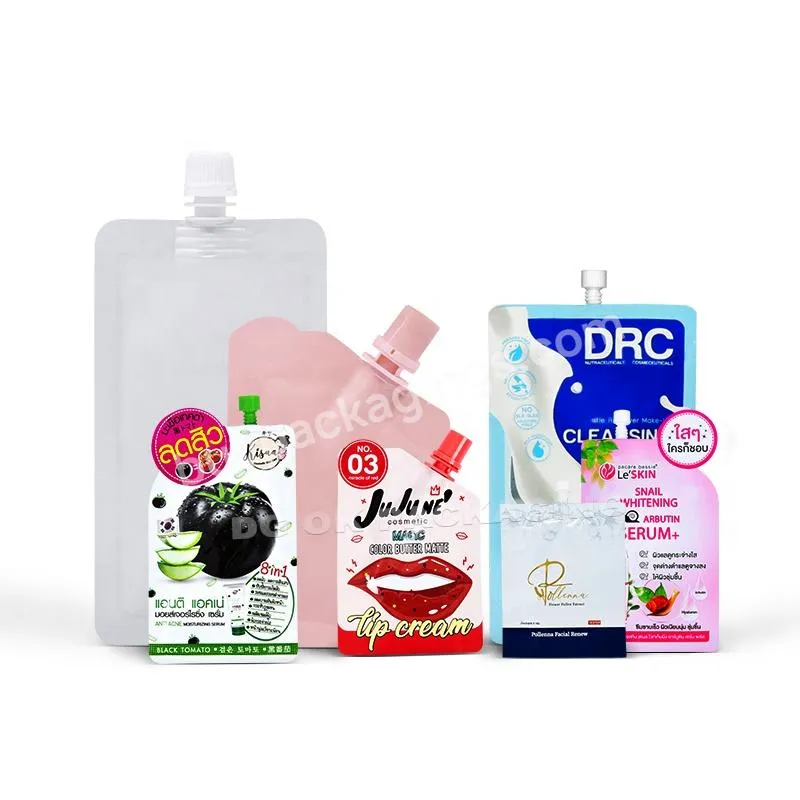 50ml 100ml 500ml Special Shape Plastic Packaging Bag For Juice Soft Drink And Fruit Juice Stand Up Spout Pouch