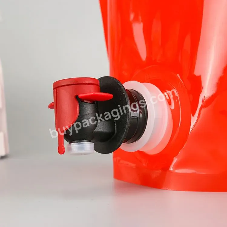 50ml 100ml 500ml Special Shape Plastic Packaging Bag For Juice Soft Drink And Fruit Juice Stand Up Spout Pouch