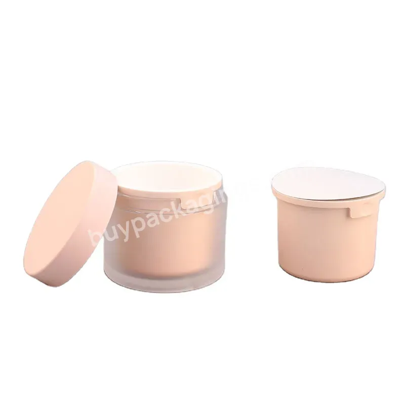 50ml 100ml Eco Friendly Cosmetic Sustainable Plastic Acrylic Face Cream Jar With Replaceable Inner Jar For Skin Care