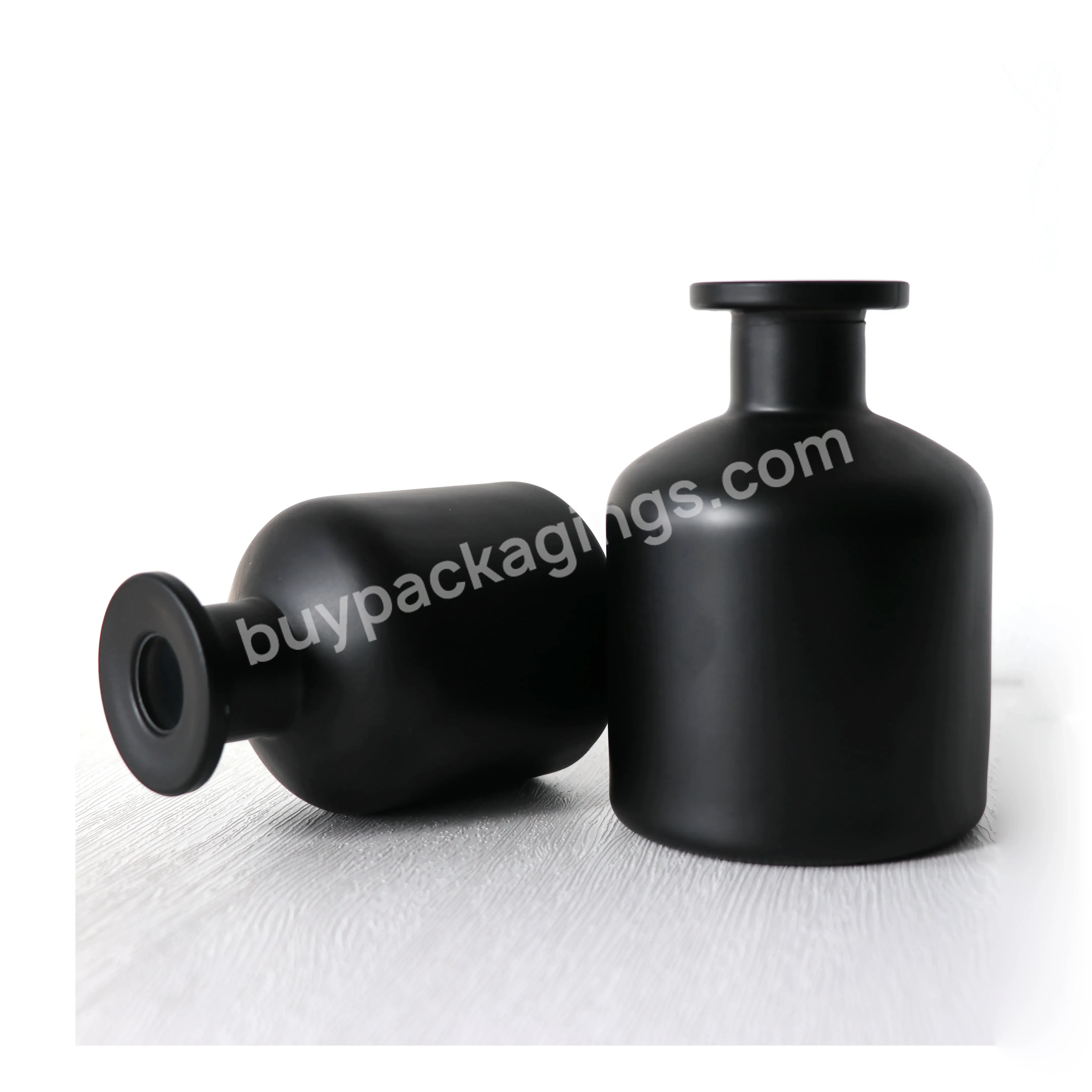 50ml 100ml High Quality Matte Black Empty Aromatherapy Reed Fragrance Glass Diffuser Bottle