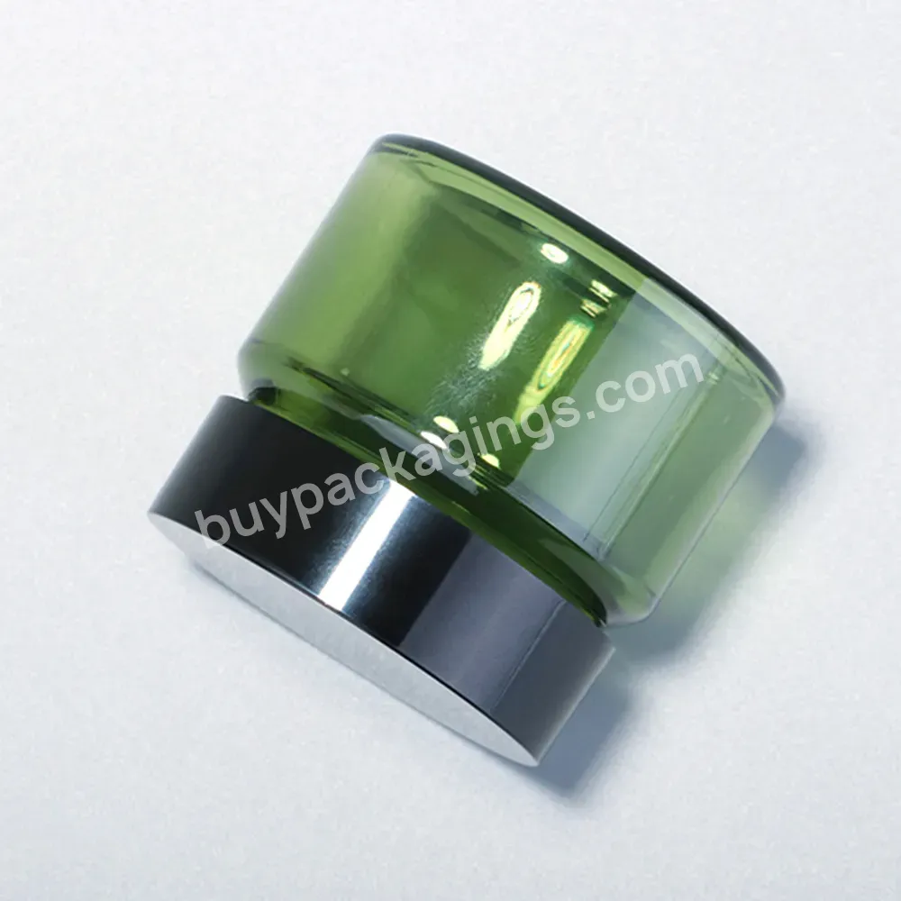 50ml 30ml Green Black Pet Cosmetic Cream Mini Sample Filling Empty Powder Packaging Cream Jar