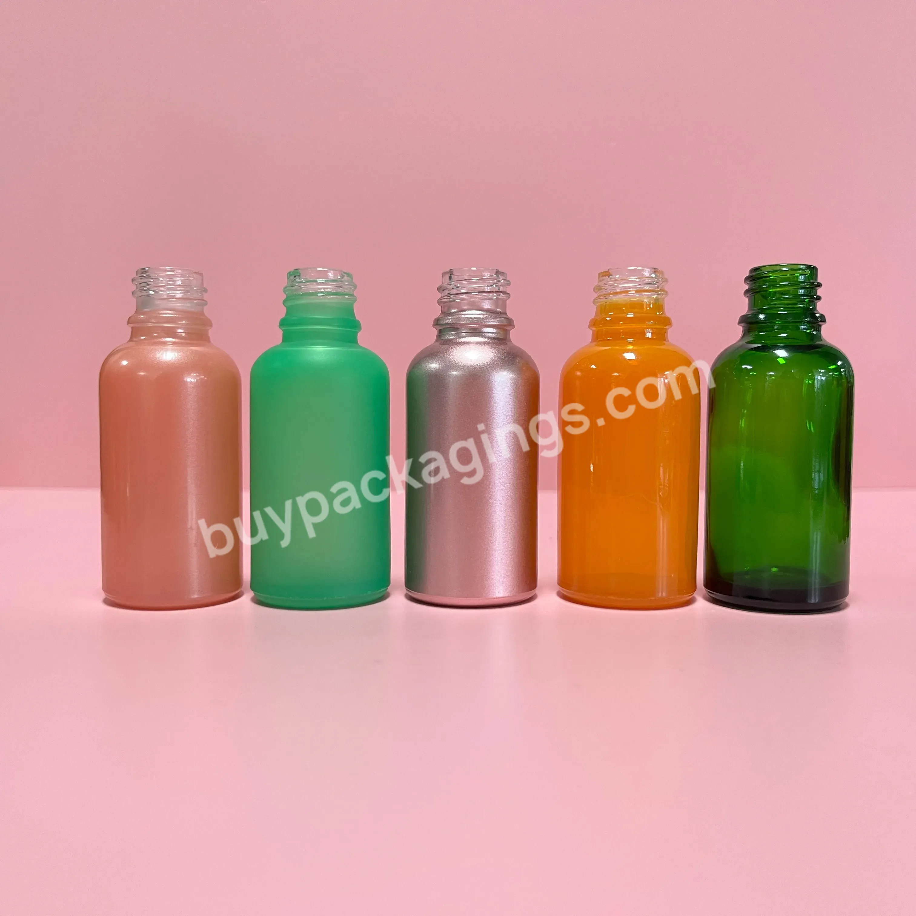 50ml 30ml Transparent Round Shaped Empty Round Glass Bottle 1 Oz With Dropper Essential Oil