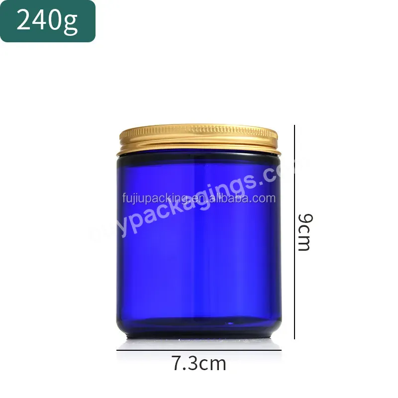 50ml 60ml 100ml 120ml 4oz Empty Cosmetic Cream Amber Glass Jar With Aluminum Metal Lid