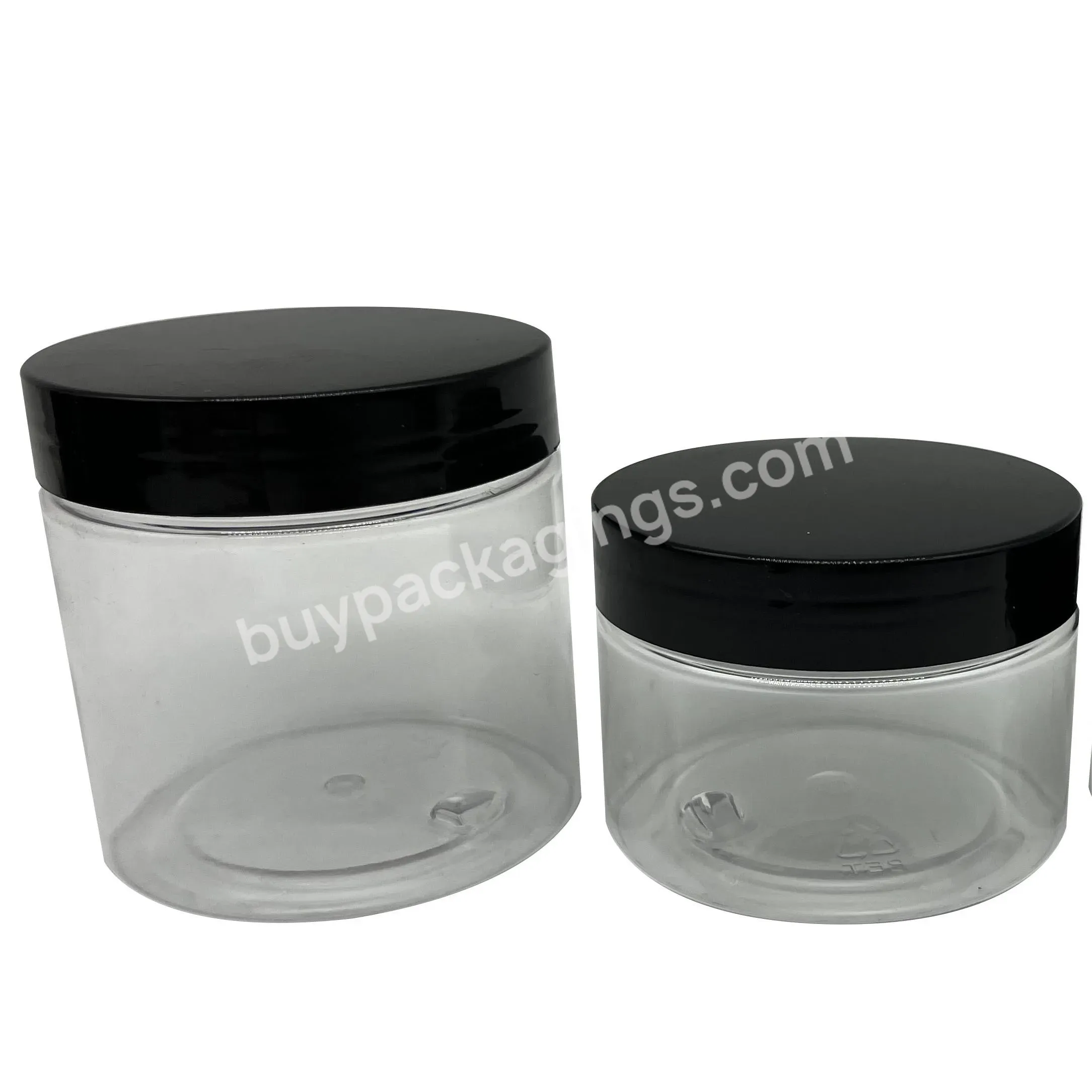 50ml 60ml 80ml Wholesale Empty Plastic Jar With Plastic Lid And Hand Pull Cover Wide-mouth Cream Bottle Storage Jar