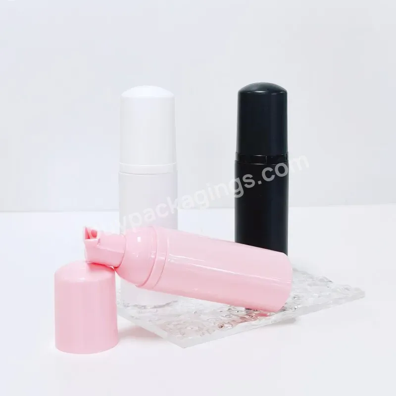 50ml 60ml Empty White Pink Black Foam Pump Foam Mousses Cleanser Foaming Bottle Pet Travel Eyelashes Shampoo Bottle