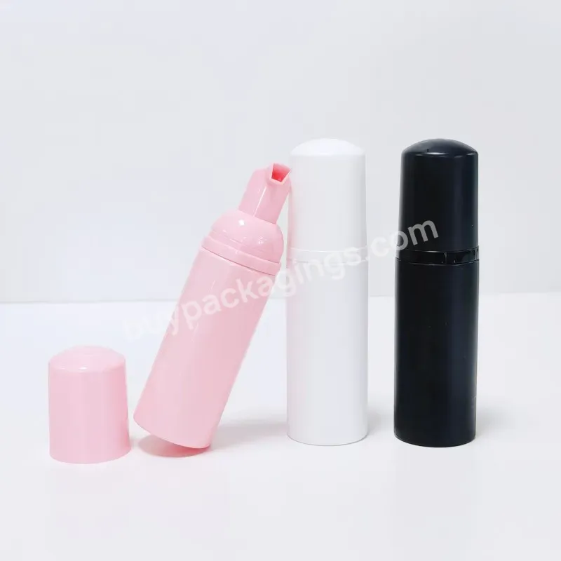 50ml 60ml Empty White Pink Black Foam Pump Foam Mousses Cleanser Foaming Bottle Pet Travel Eyelashes Shampoo Bottle