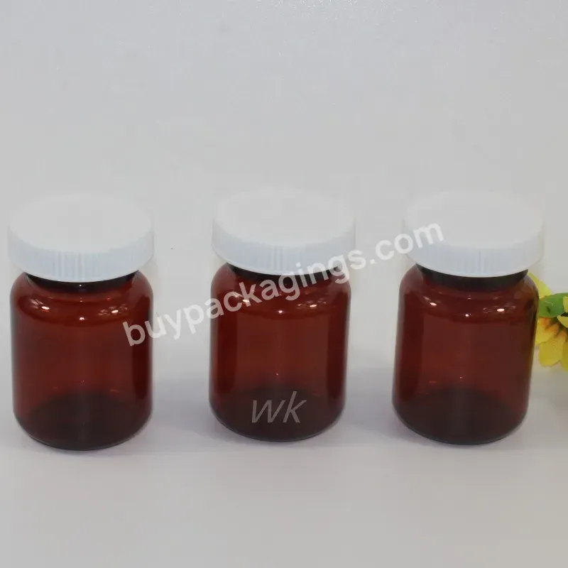 50ml 75ml 100ml 150ml Pharmaceutical Plastic Bottles Easy Open Pull Tab Cap Empty Vitamin Plastic Pill Bottle