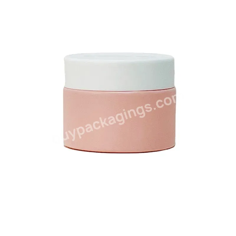 50ml Cosmetic Cream Packaging Skin Care Face Cream Pink Glass Jar 50gram